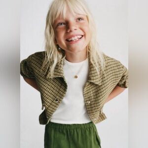 ZARA Houndstooth Cropped Jacket